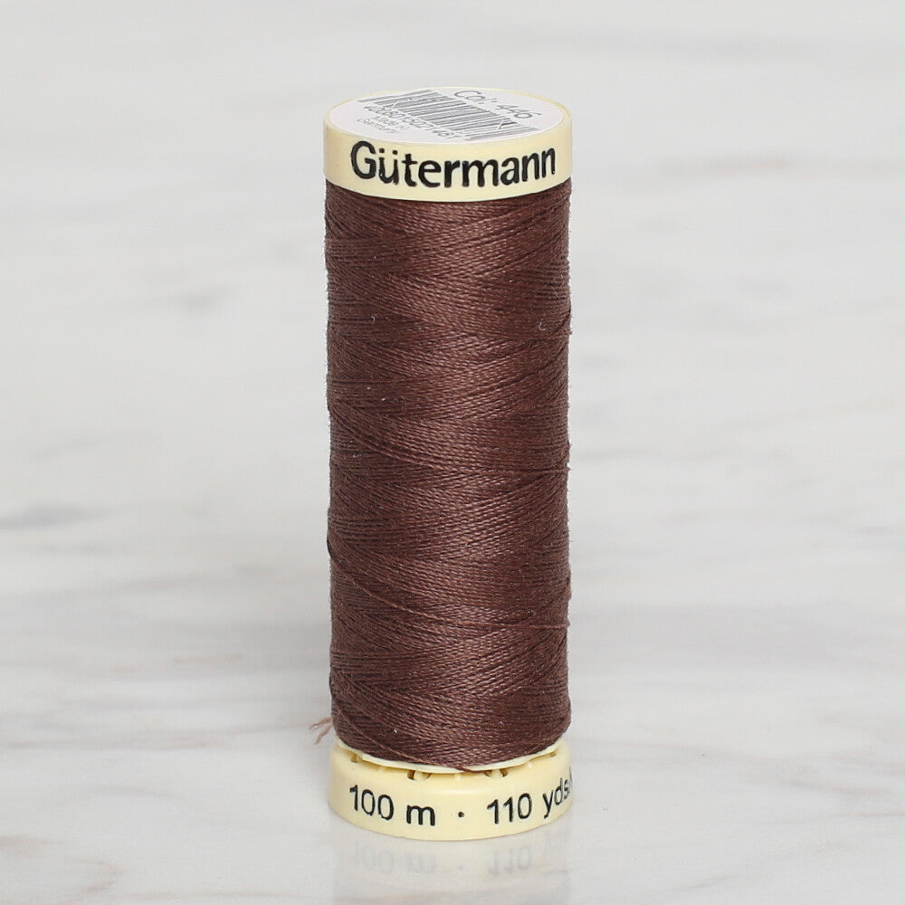 Gütermann Sewing Thread, 100m, Brown  - 446