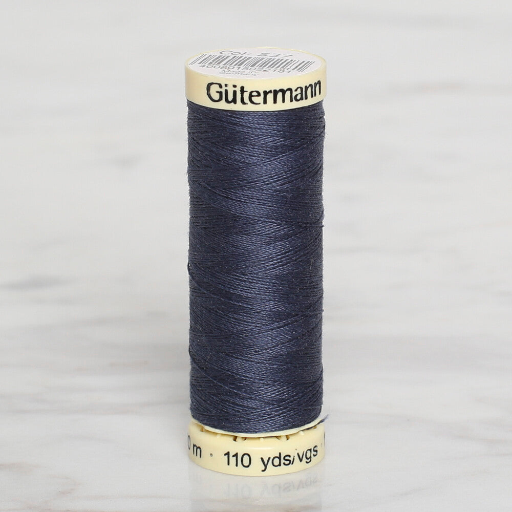 Gütermann Sewing Thread, 100m, Light Navy Blue - 537