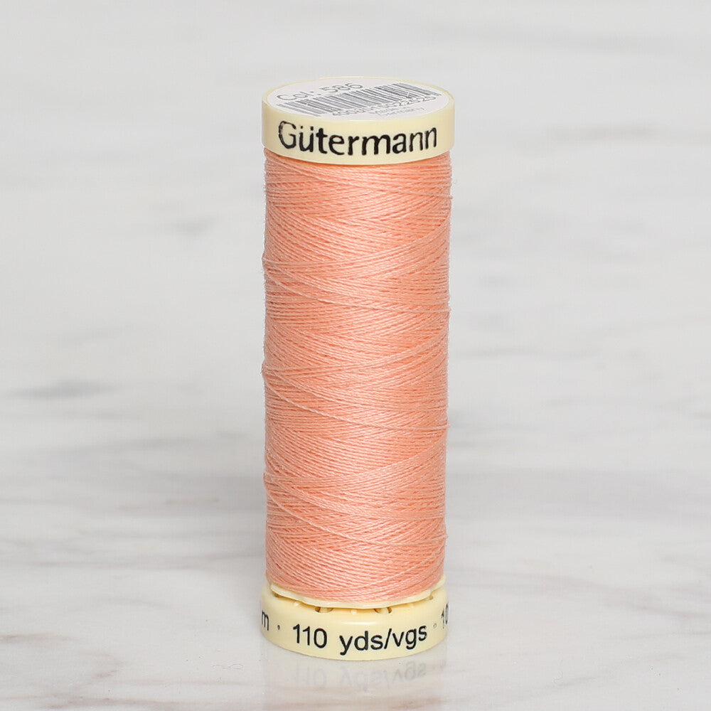 Gütermann Sewing Thread, 100m, Pinkish Orange - 586