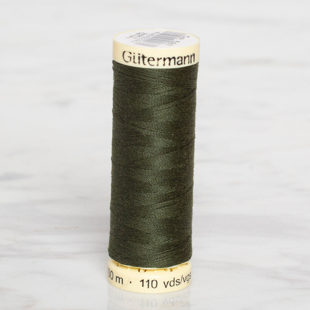 Gütermann Sewing Thread, 100m, Navy Green - 597