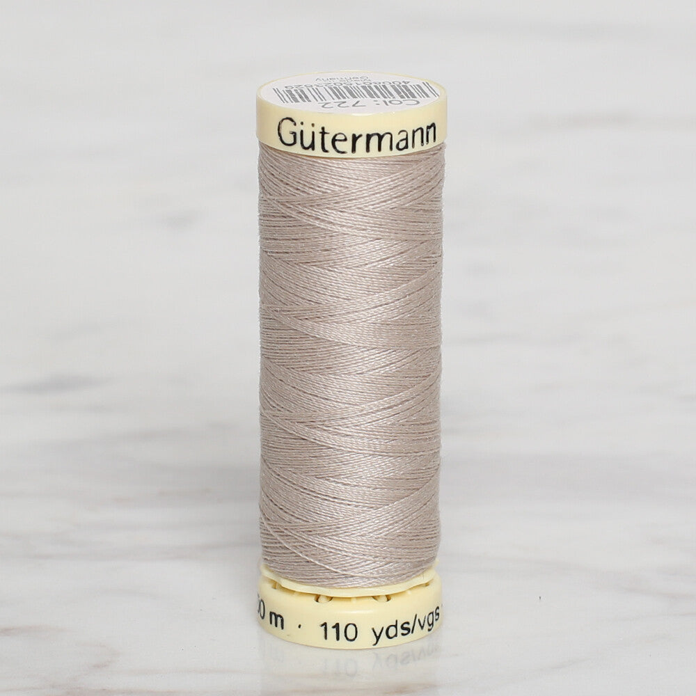 Gütermann Sewing Thread, 100m, Light Beige  - 722