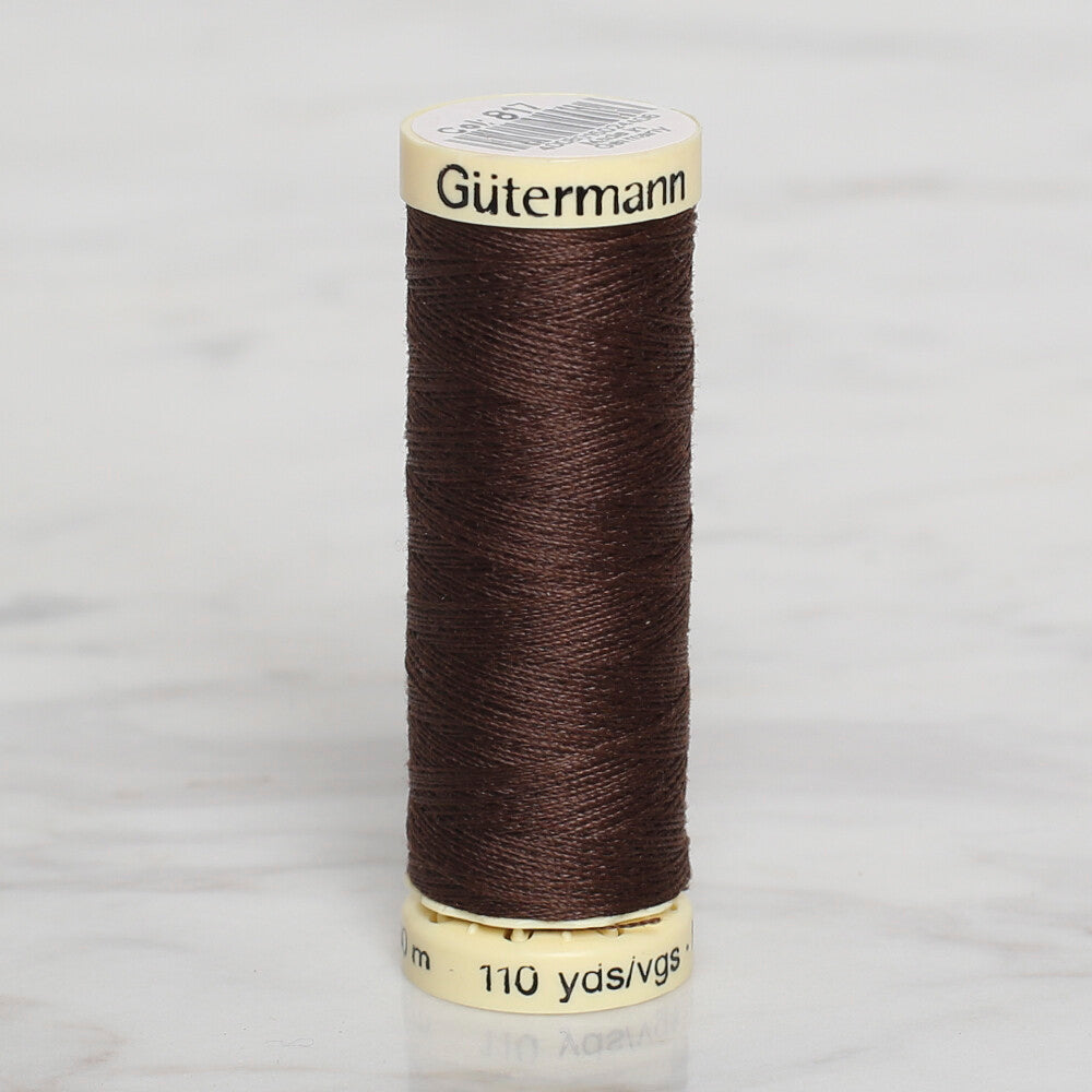 Gütermann Sewing Thread, 100m, Dark Brown - 817