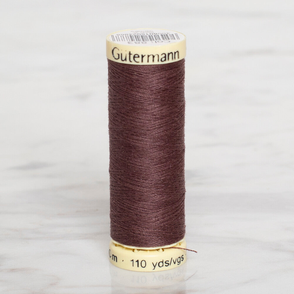 Gütermann Sewing Thread, 100m, Dark Brown - 883