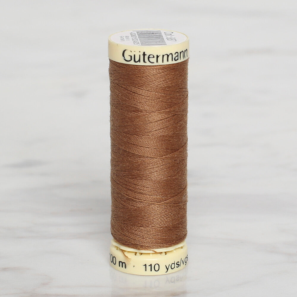 Gütermann Sewing Thread, 100m, Brown  - 887