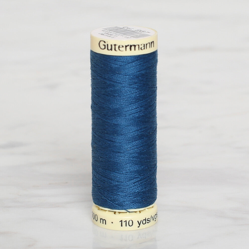 Gütermann Sewing Thread, 100m, Petrol Blue  - 967