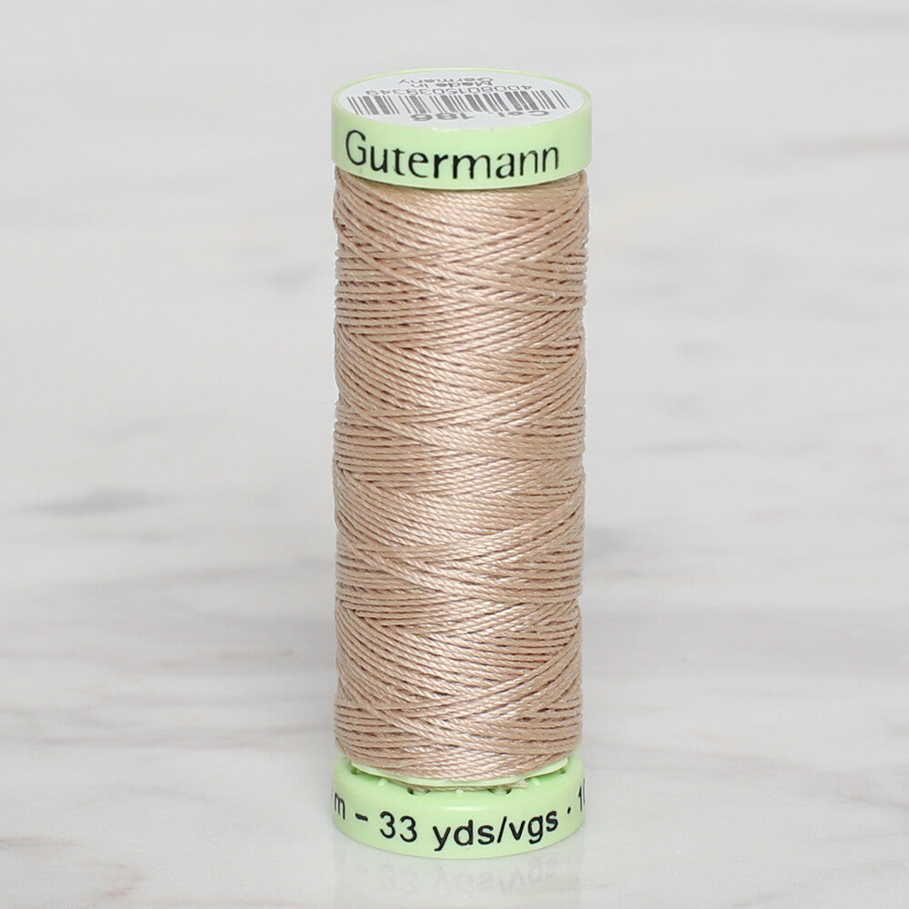 Gütermann Sewing Thread, 30m, Light Beige - 186
