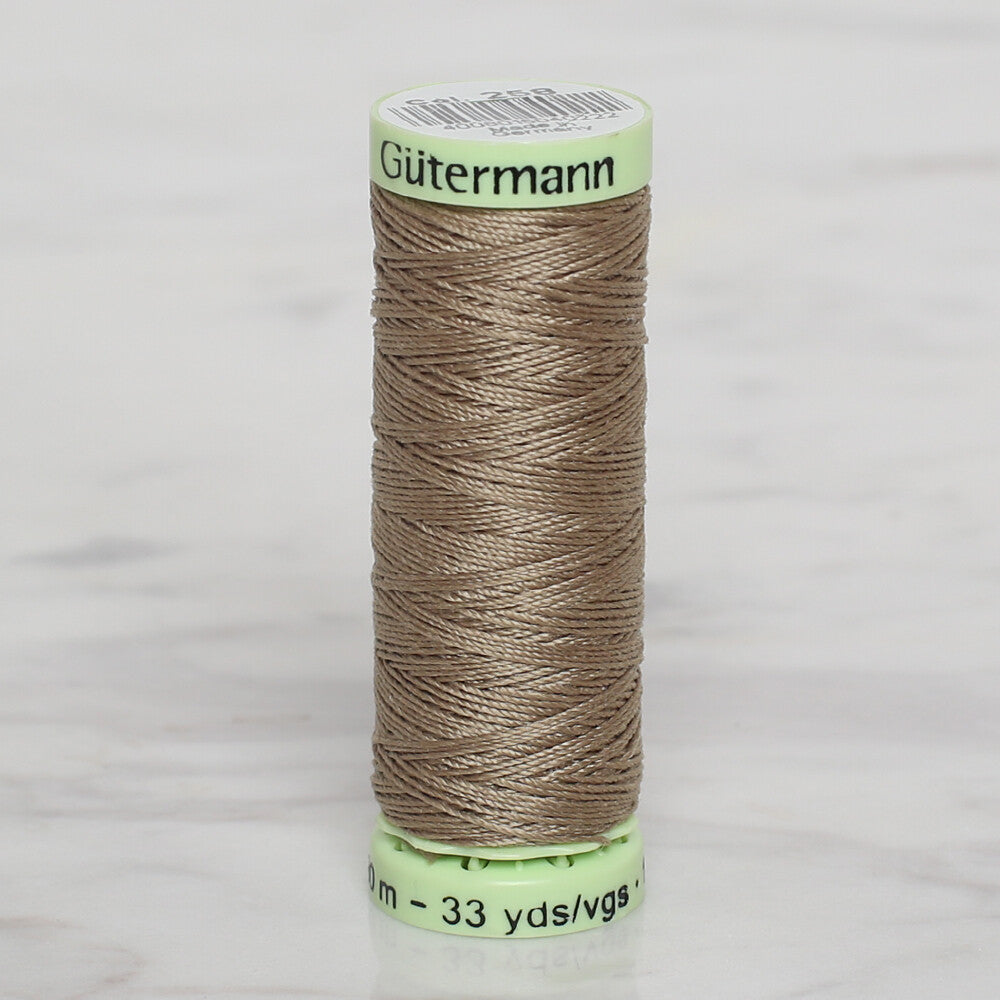 Gütermann Sewing Thread, 30m, Light Coffee - 258
