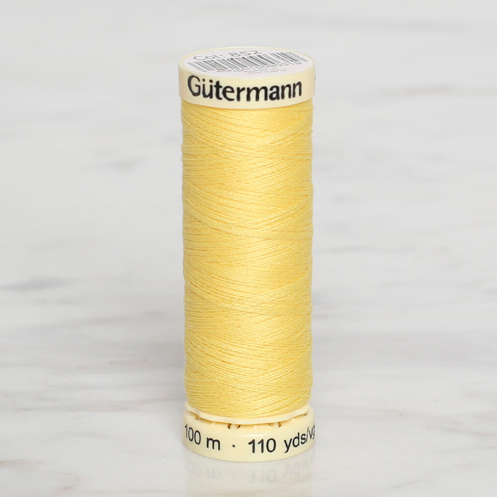 Gütermann Sewing Thread, 100m, Yellow  - 852