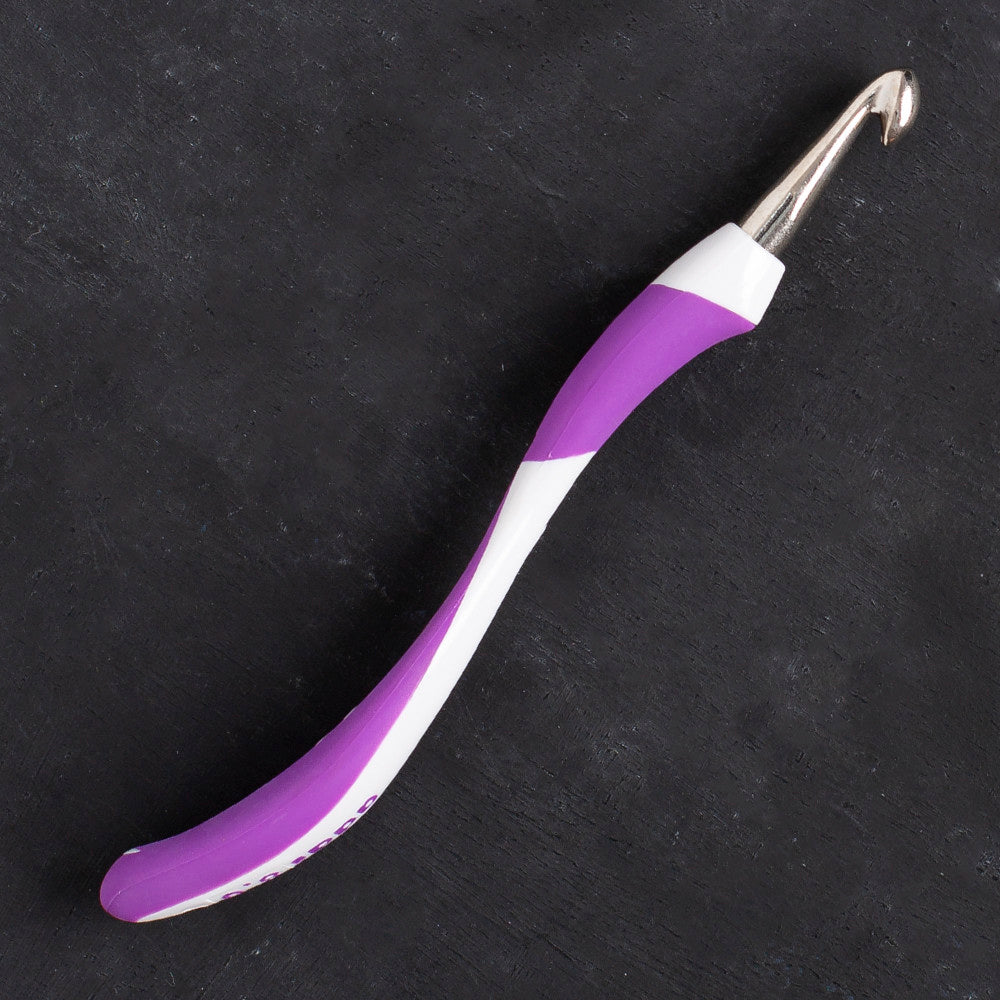 Addi Swing 8mm 16cm Ergonomic Crochet Hook, Purple - 140-7