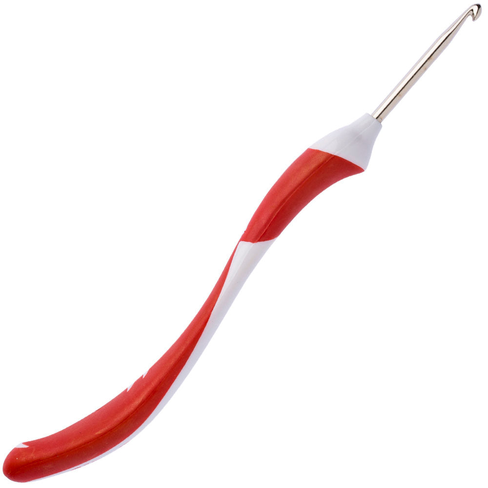 Addi Swing Maxi 3.5 mm 17 cm Ergonomic Crochet Hook, Red - 141-7