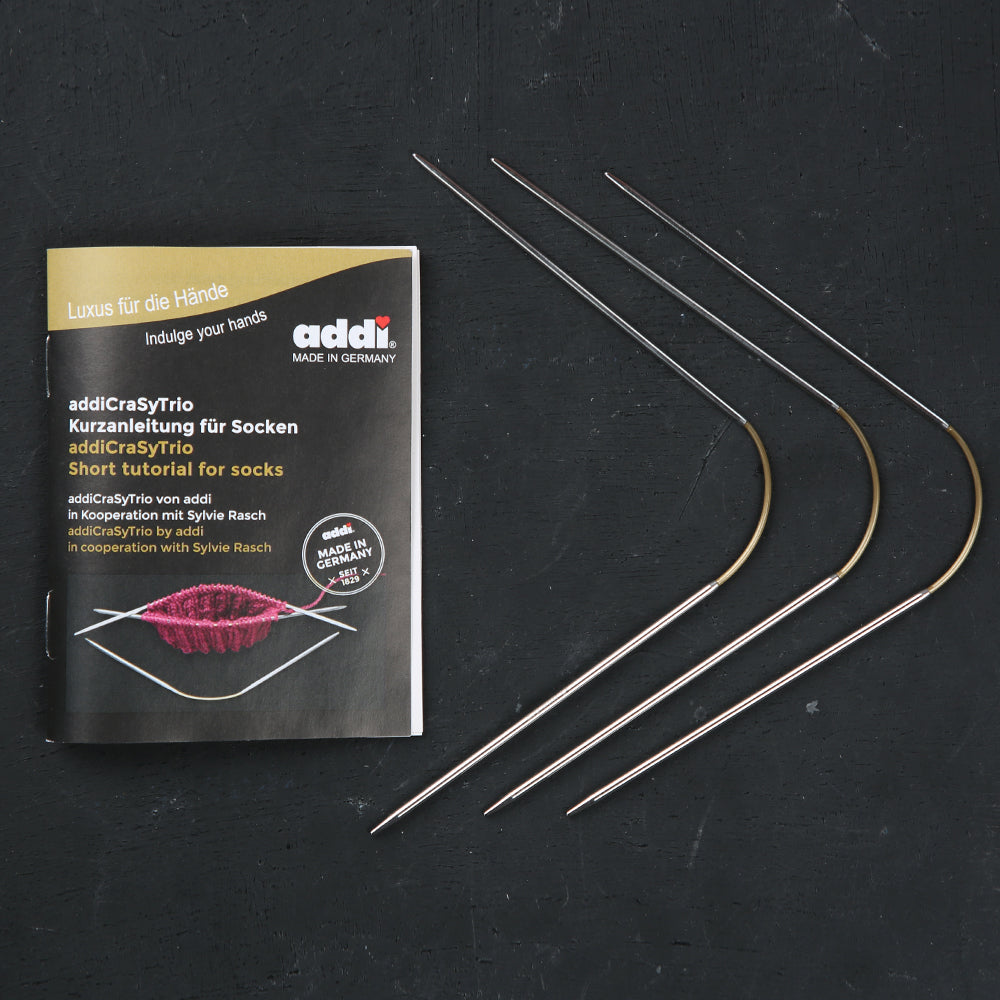 Addi CrasyTrio 2 Mm 21 Cm Flexible Sock Knitting Needles, Set of 3 - 160-2