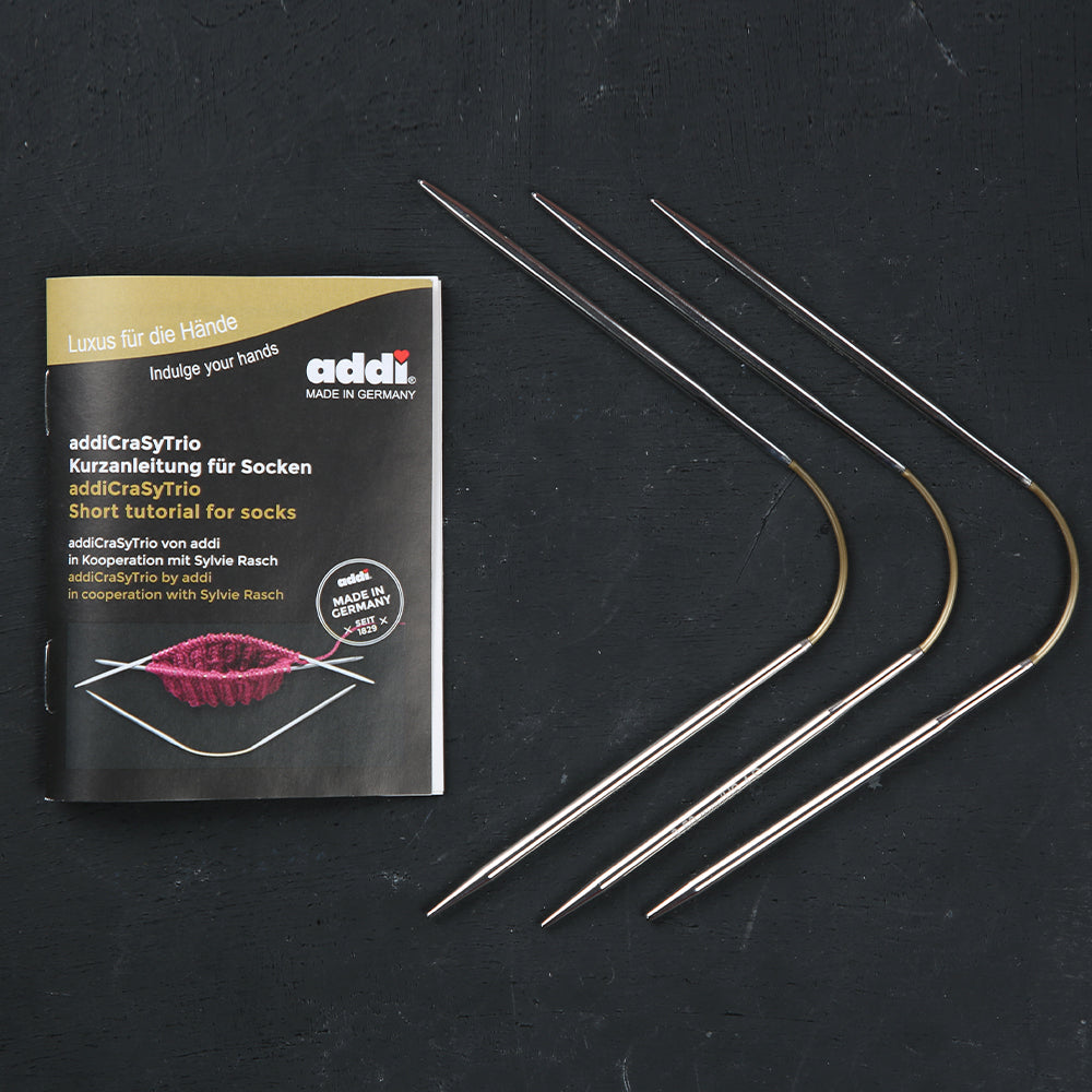 Addi CrasyTrio 3.5 Mm 21 Cm Flexible Sock Knitting Needles, Set of 3 - 160-2