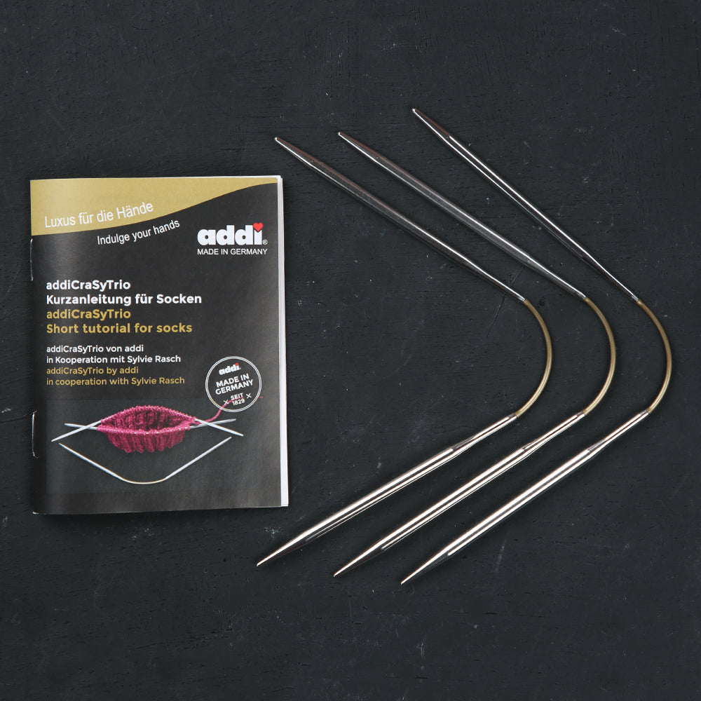 Addi CrasyTrio 4 Mm 21 Cm Flexible Sock Knitting Needles, Set of 3 - 160-2