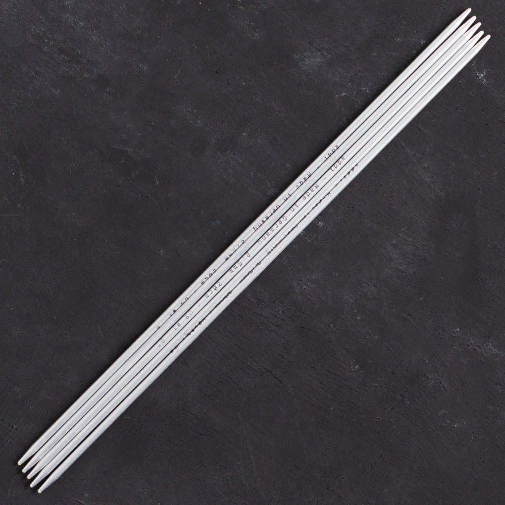 Addi 2.5mm 20cm 5 Pieces Aluminium Double Pointed Needles - 201-7