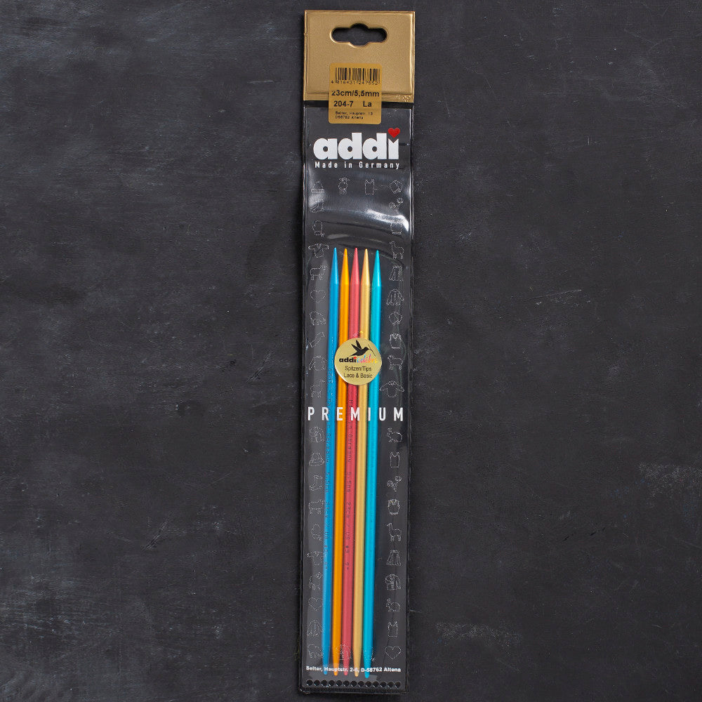 Addi Colibri 5.5mm 23cm Double-pointed Needles - 204-7