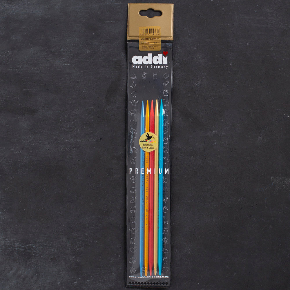 Addi Colibri 6mm 23cm Double pointed Needles - 204-7