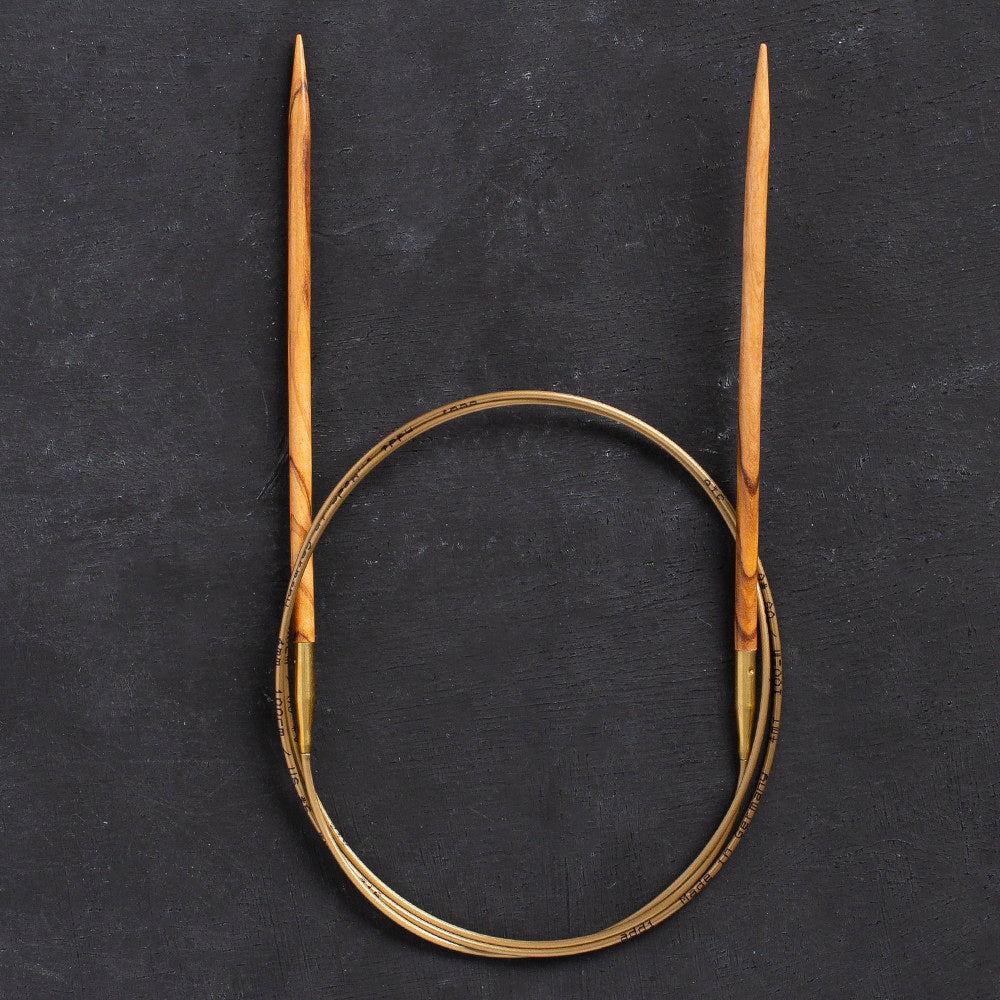 Addi Olive Wood 4mm 100cm Circular Knitting Needles - 575-7
