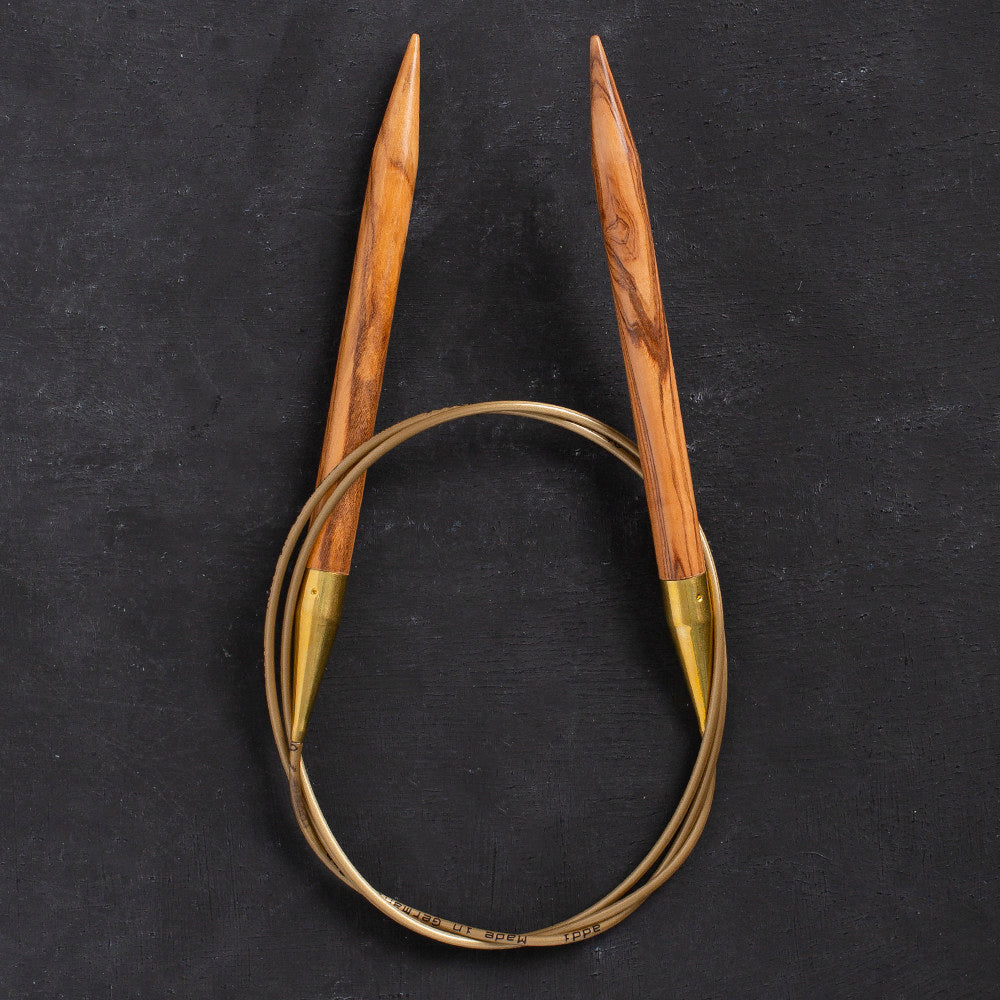 Addi Olive Wood 9mm 100cm Circular Knitting Needles - 575-7