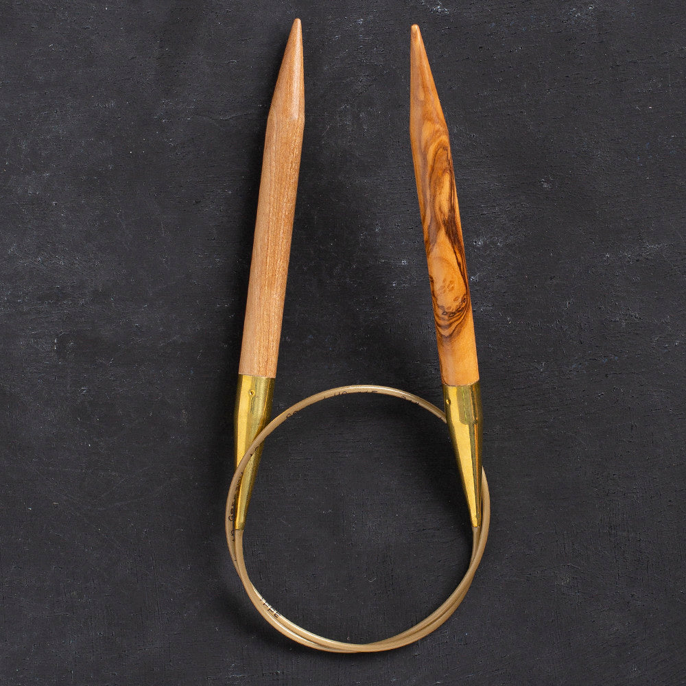 Addi Olive Wood 10mm 60cm Circular Knitting Needles - 575-7