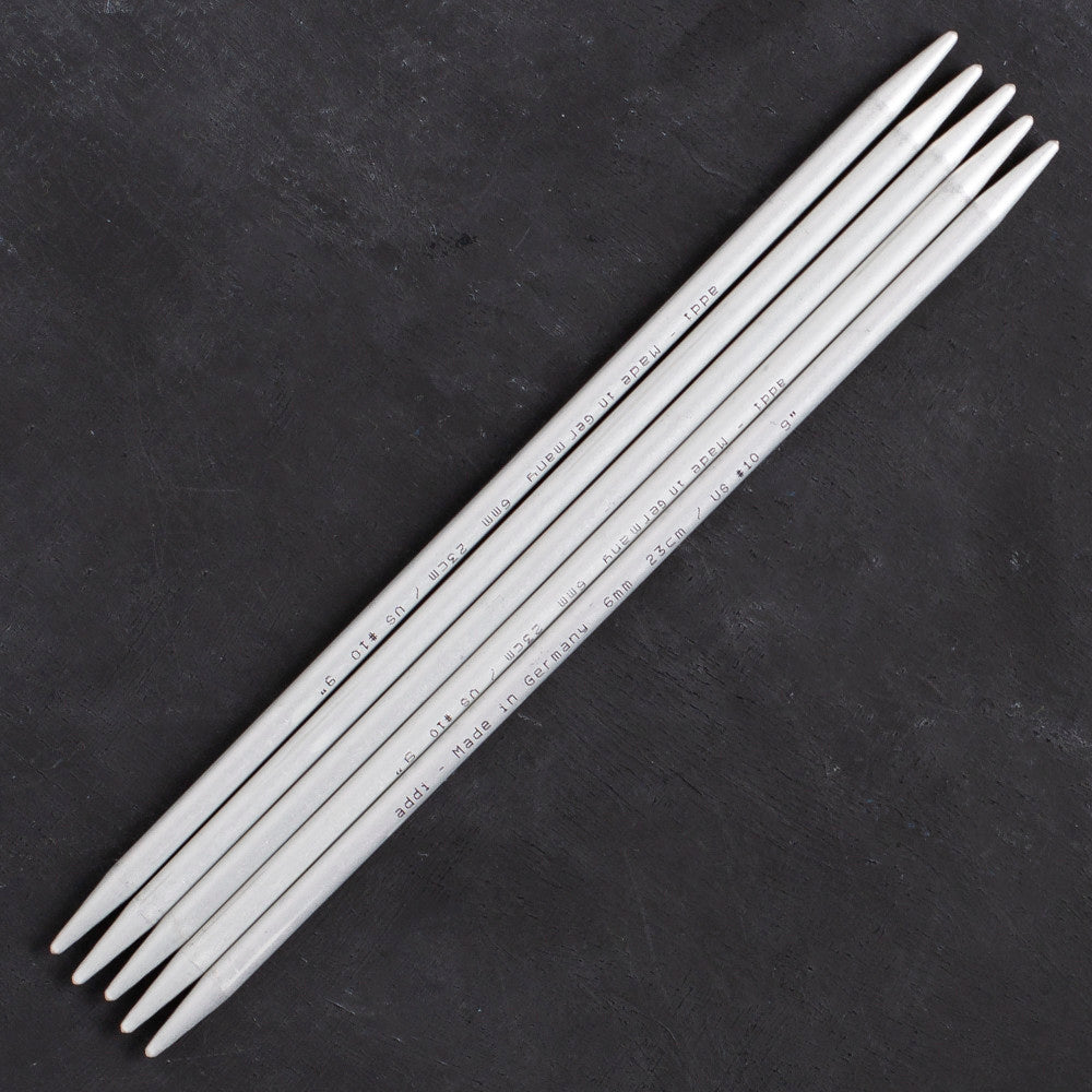 Addi 6mm 23cm 5 Pieces Aluminium Double-pointed Needles - 201-7