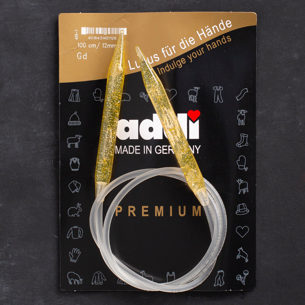 Addi Champagne 12mm 100cm Circular Knitting Needles - 405-7/100/12