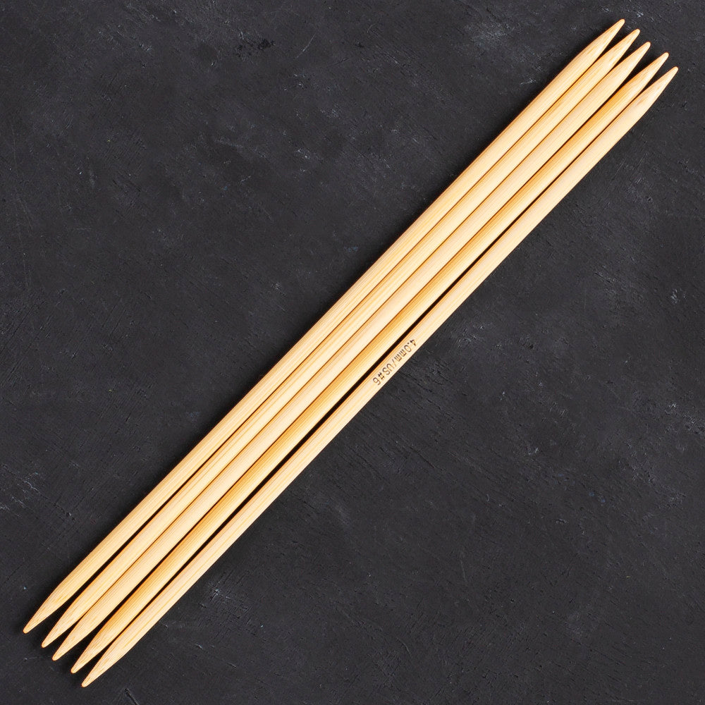 Addi 4mm 20cm Bamboo Double-pointed Needles - 501-7/20/4