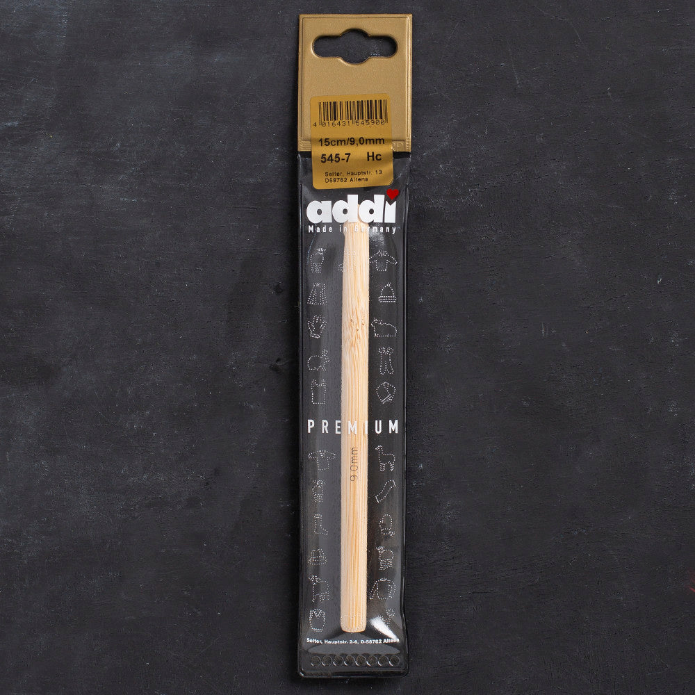 Addi 9mm 15cm Bamboo Crochet Hook - 545-7