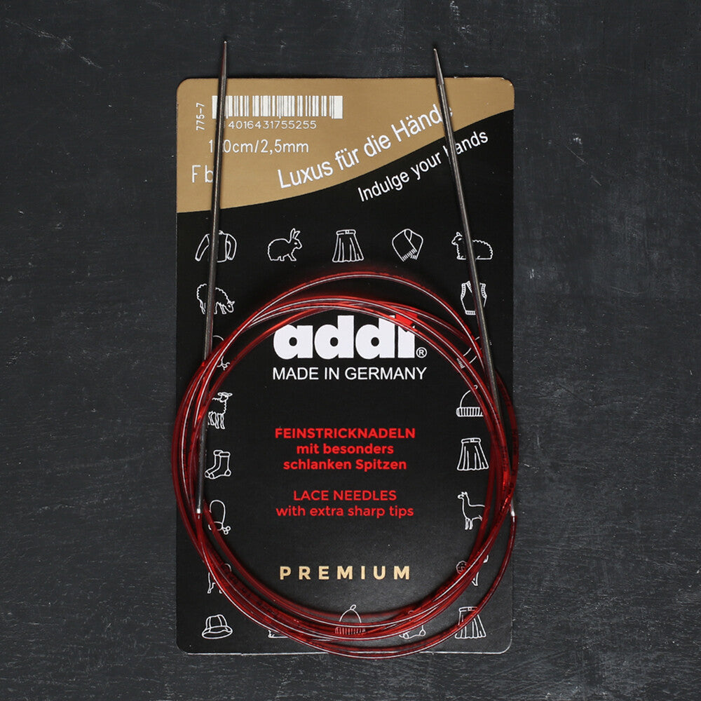 Addi 2.5mm 150cm Lace Circular Knitting Needle - 775-7