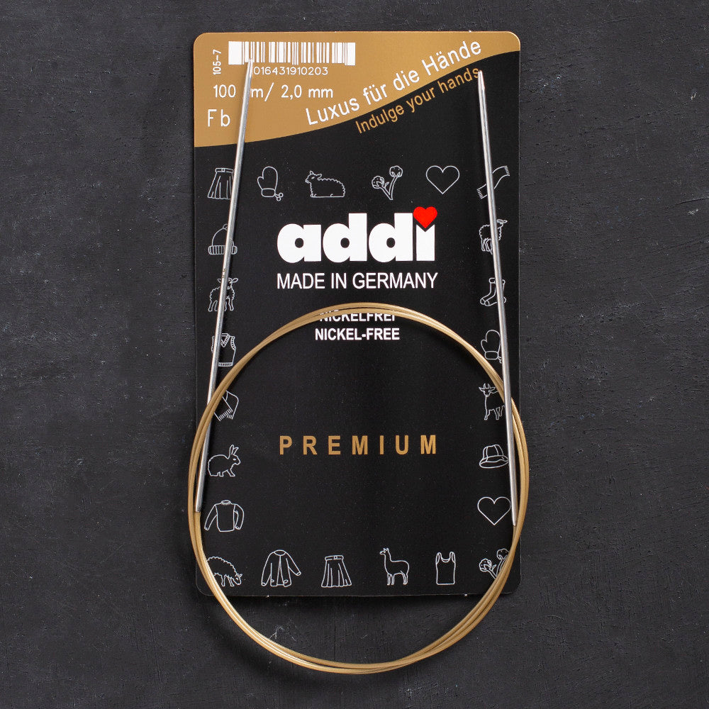 Addi 2mm 100cm Circular Knitting Needles - 105-7