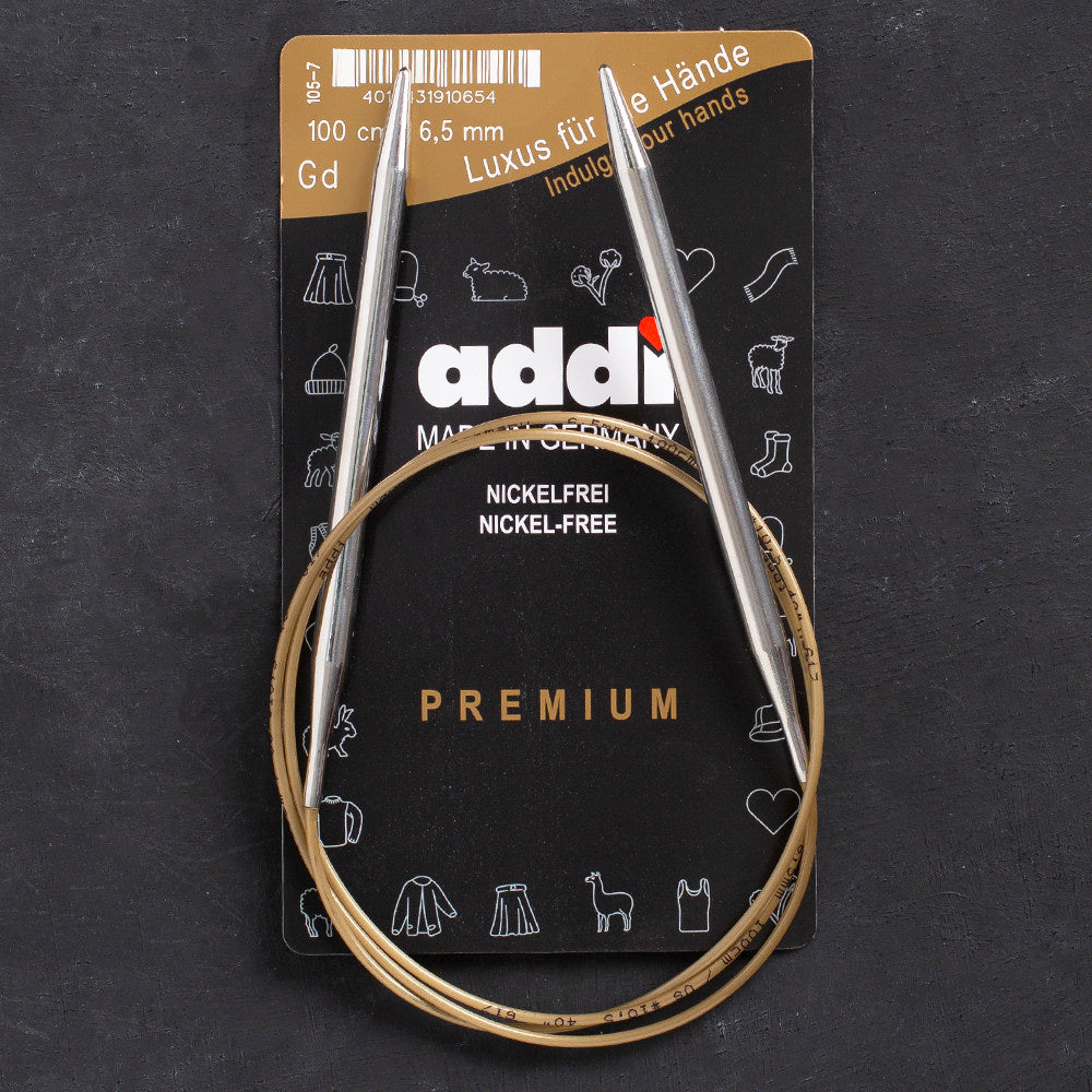 Addi 6.5mm 100cm Circular Knitting Needles - 105-7