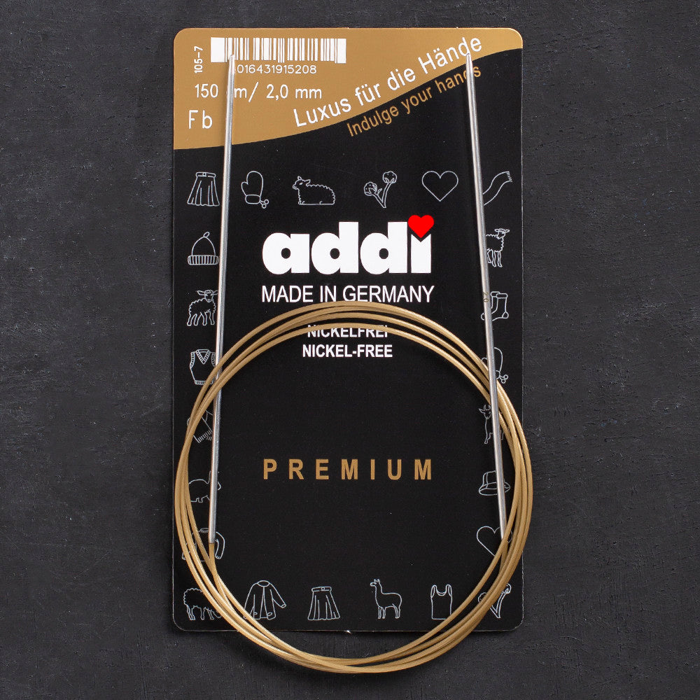 Addi 2mm 150cm Circular Knitting Needles - 105-7