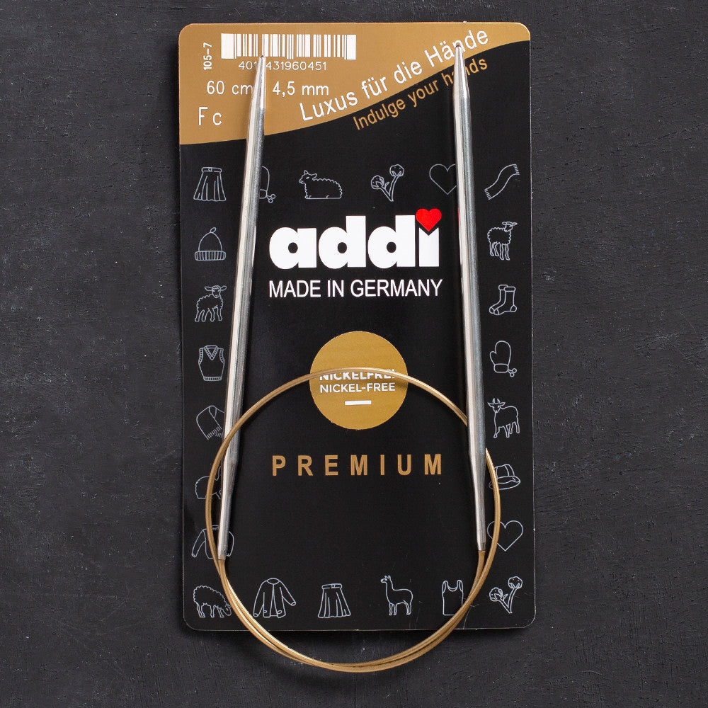 Addi 4.5mm 60cm Circular Knitting Needles - 105-7