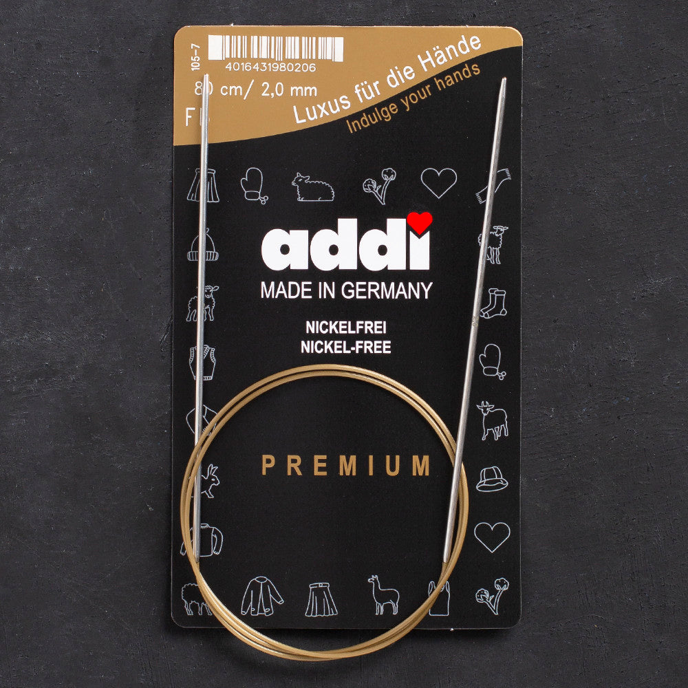 Addi 2mm 80cm Circular Knitting Needles - 105-7