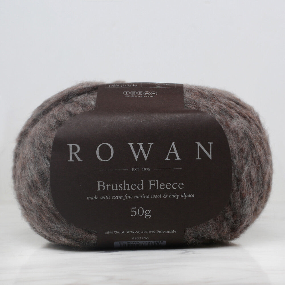 Rowan Brushed Fleece Yarn, Brown - 00254