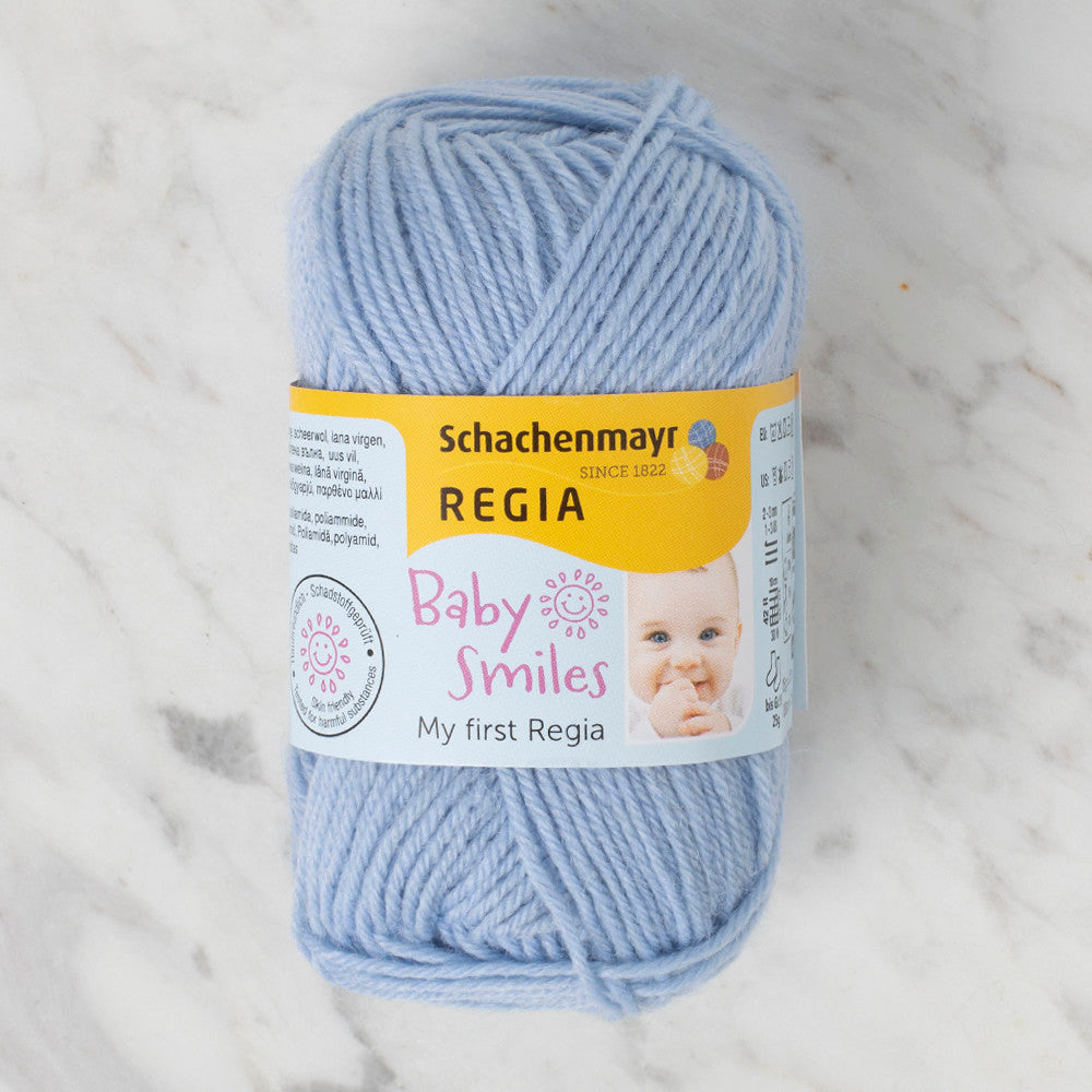 Schachenmayr Baby Smiles My First Regia 25 gr Knitting Yarn, Light Blue - 9801296 - 01054