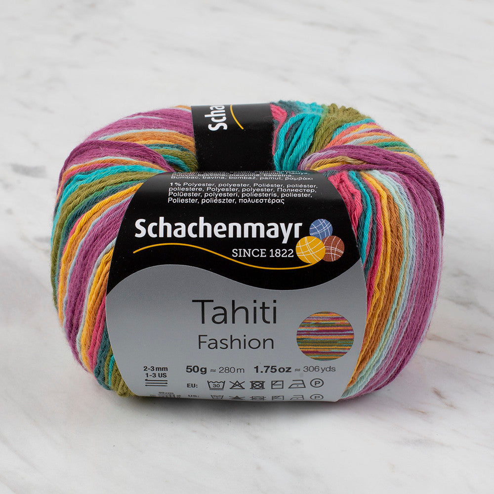 Schachenmayr Fashion Tahiti 50 gr Knitting Yarn, Variegated - 9811776 - 07642