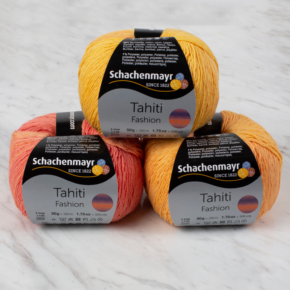 Schachenmayr Fashion Tahiti 50 gr Knitting Yarn, Variegated - 9811776 - 07606