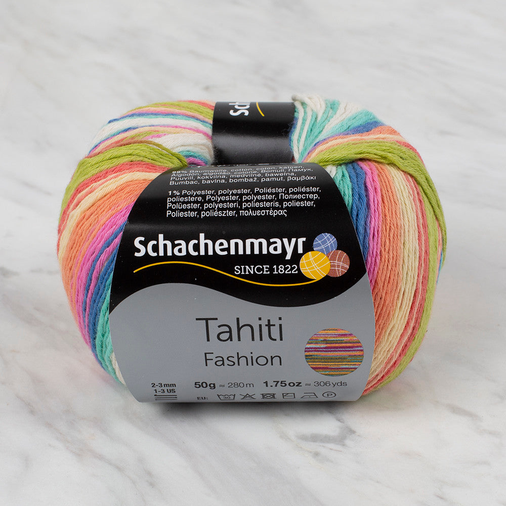 Schachenmayr Fashion Tahiti 50 gr Knitting Yarn, Variegated - 9811776 - 07624