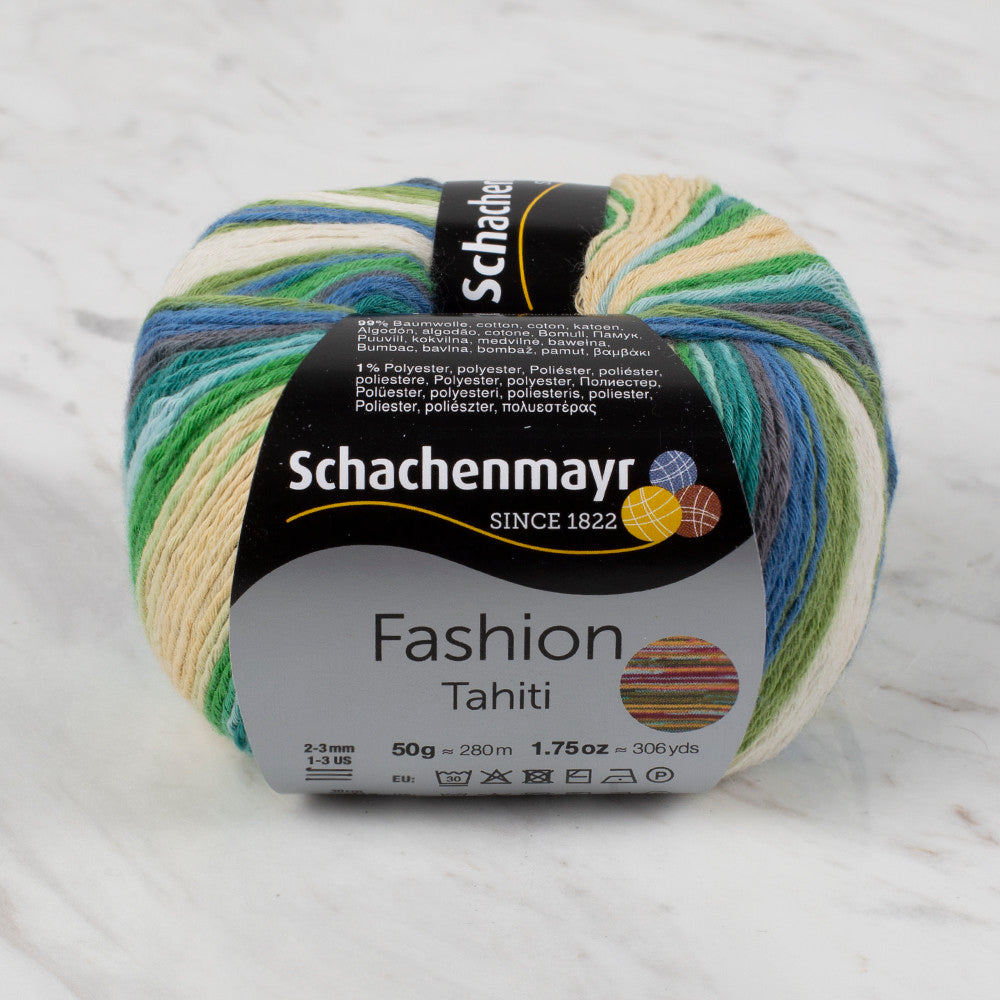 Schachenmayr Fashion Tahiti 50 gr Knitting Yarn, Variegated - 9811776 - 07616