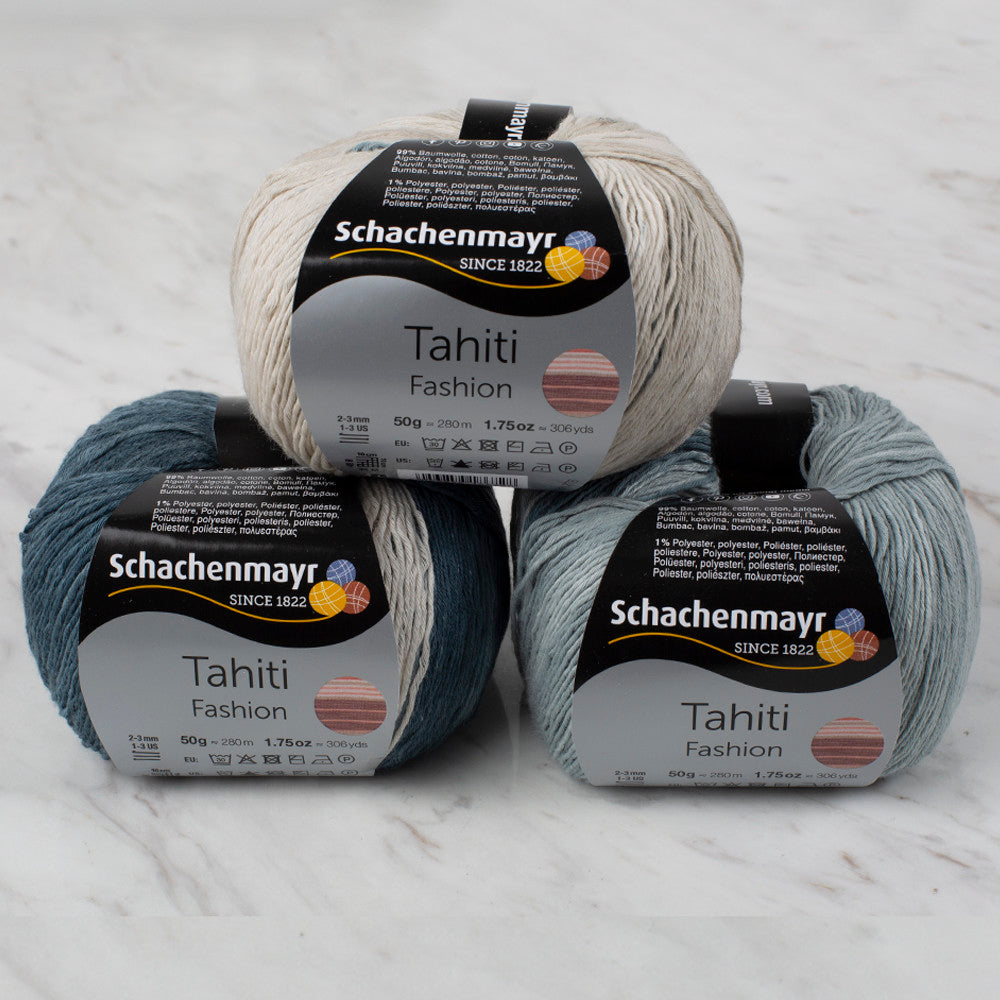 Schachenmayr Fashion Tahiti 50 gr Knitting Yarn, Variegated - 9811776 - 07688