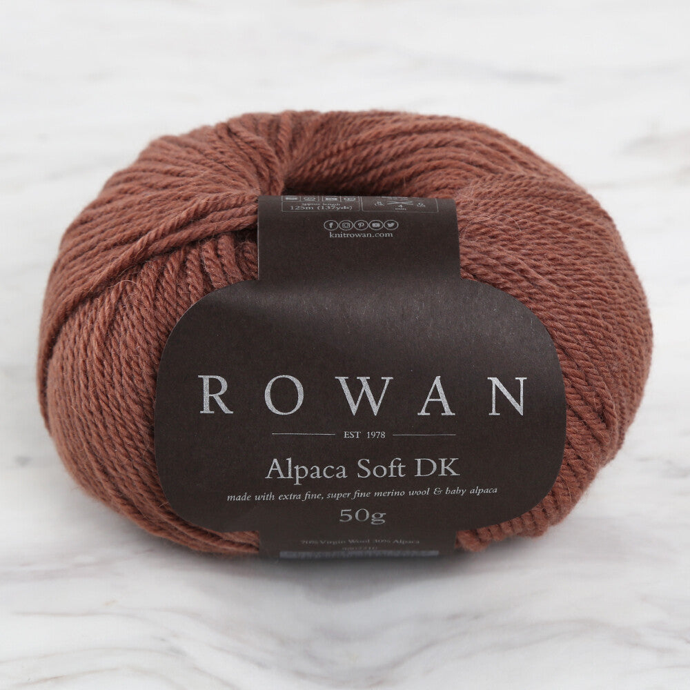 Rowan Alpaca Soft DK Yarn, Brown - 00203