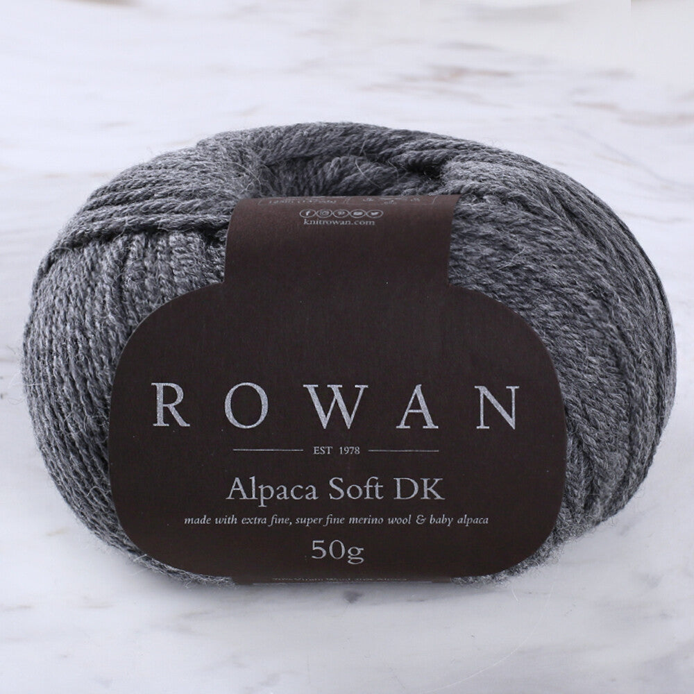Rowan Alpaca Soft DK Yarn, Grey - 00211