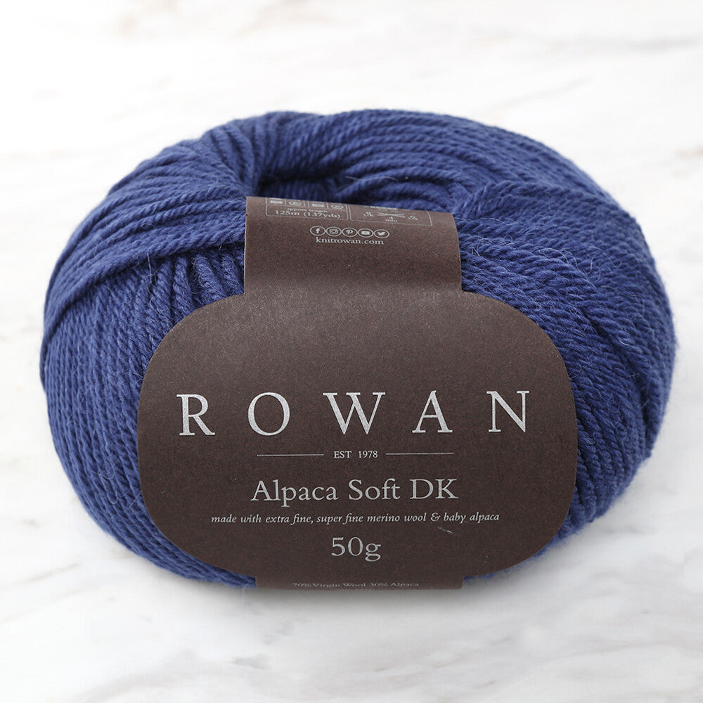 Rowan Alpaca Soft DK Yarn, Navy Blue- 00212