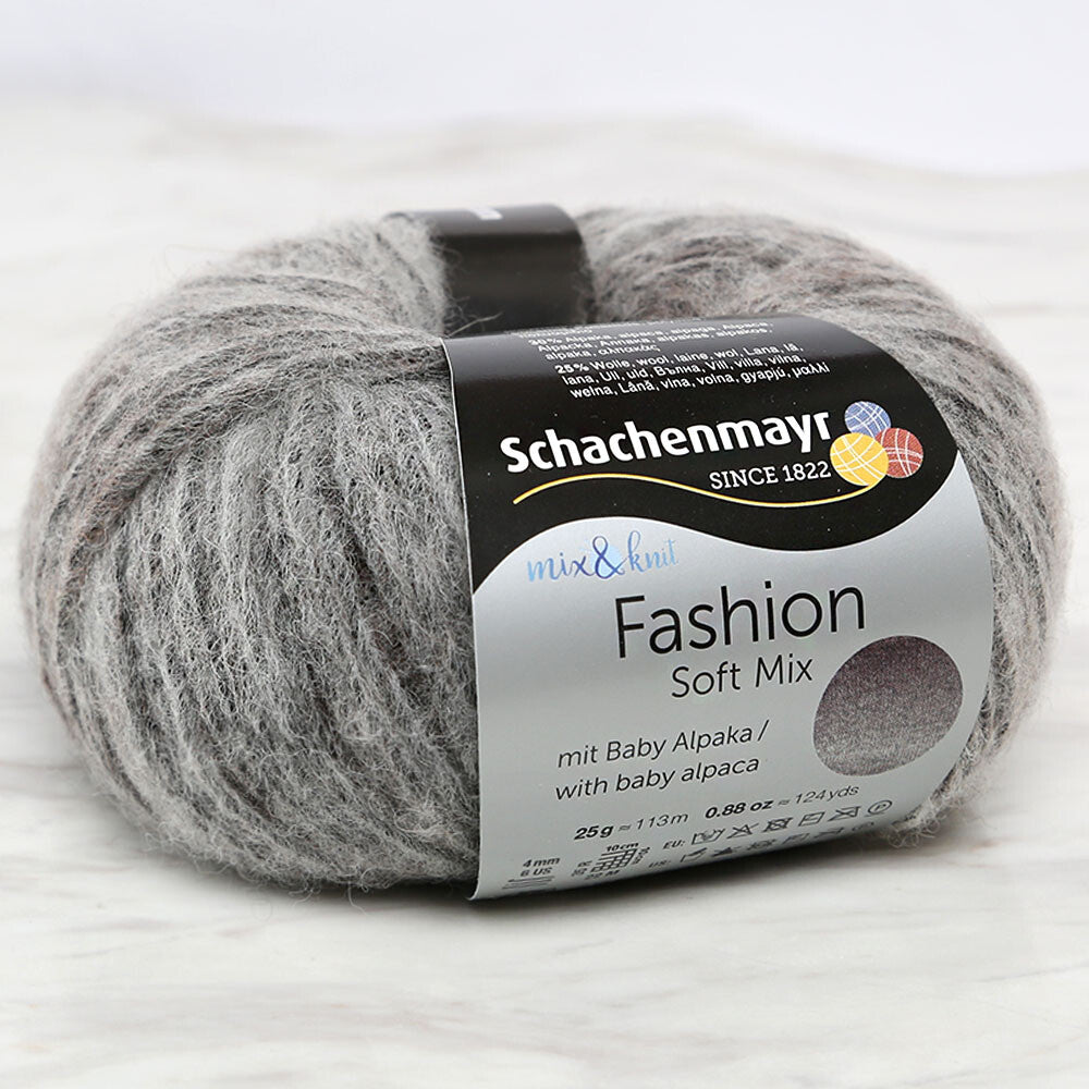 Schachenmayr Fashion Soft Mix Yarn, Brown Degrade - 00117