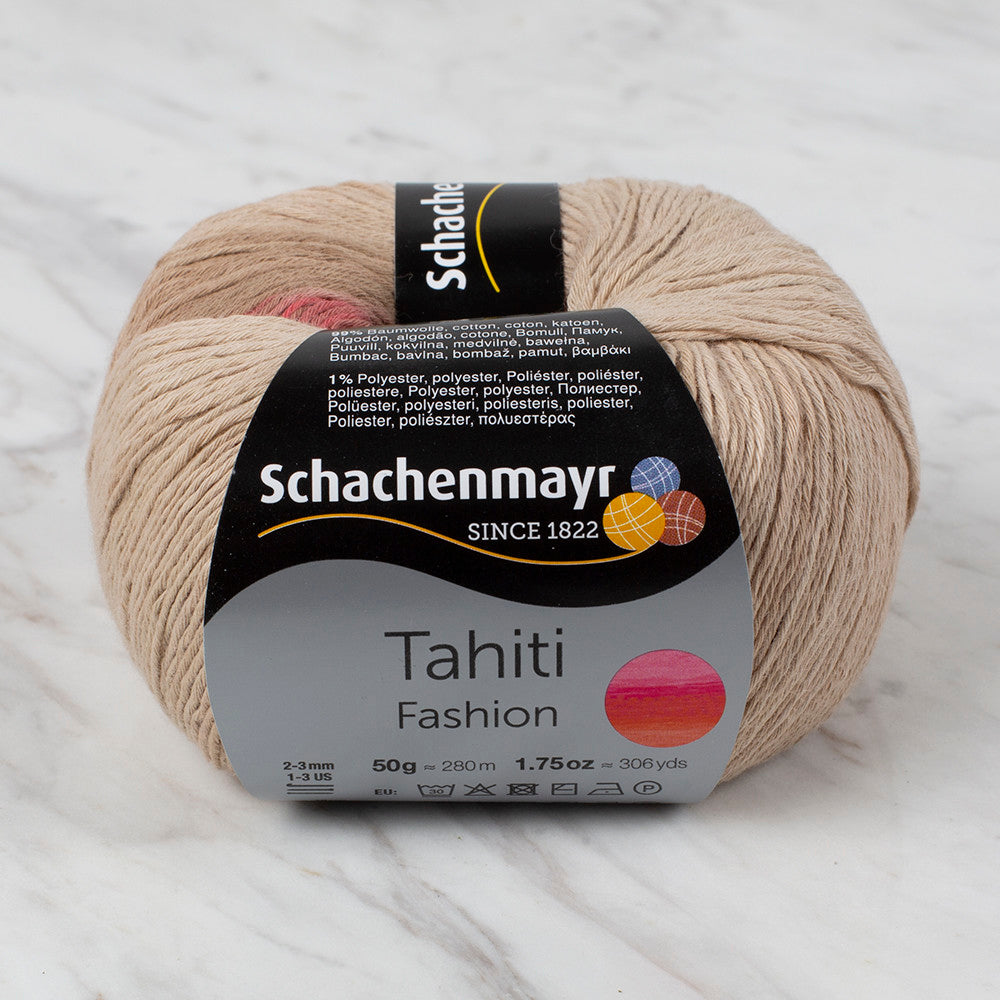 Schachenmayr Fashion Tahiti 50 gr Knitting Yarn, Variegated - 9811776 - 07689