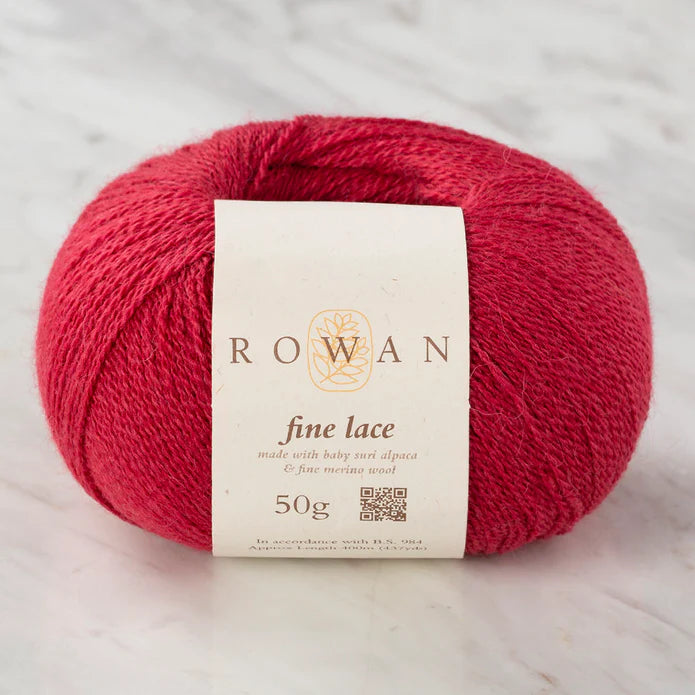 Rowan Fine Lace 50gr Hand Knitting Yarn, Fushsia- 00953