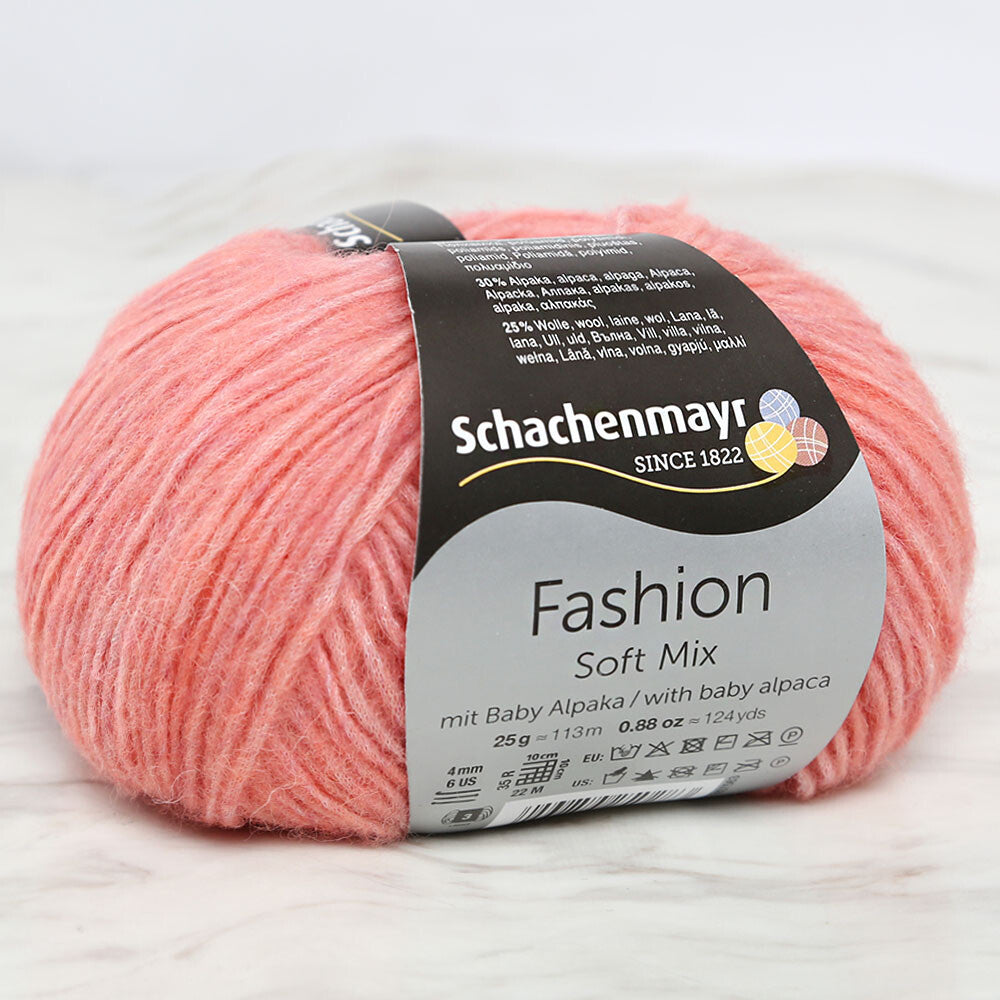Schachenmayr Fashion Soft Mix Yarn, Coral - 00033
