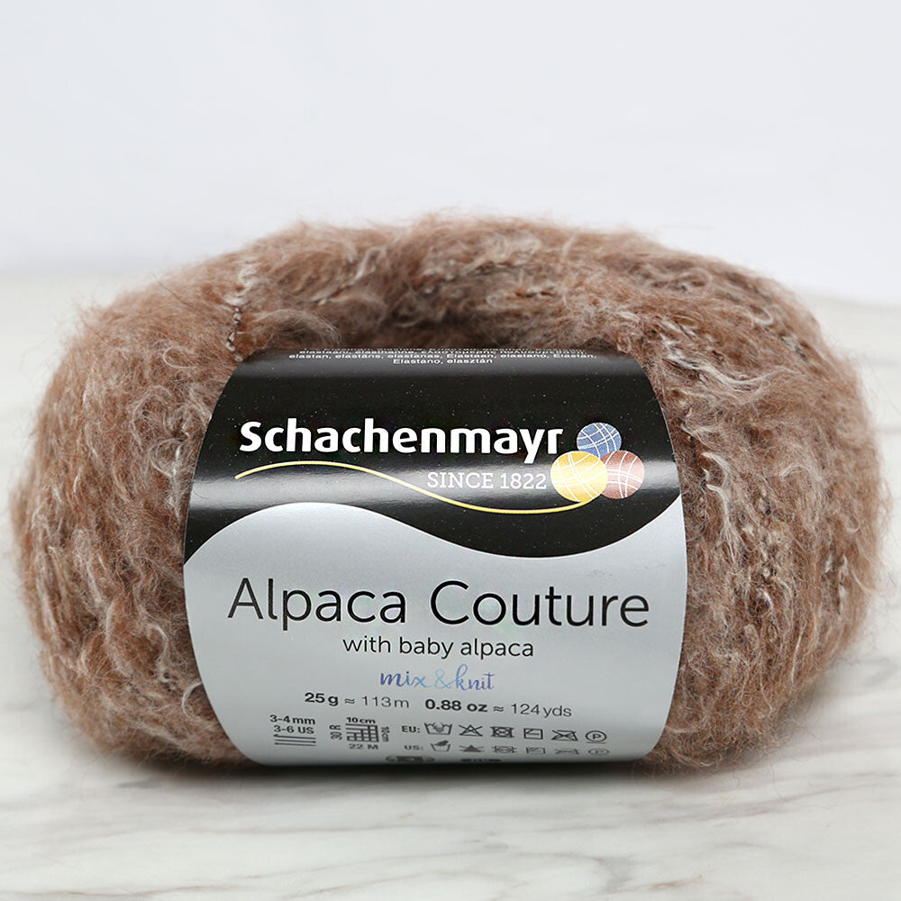 Schachenmayr Alpaca Couture Yarn, Brown - 00010