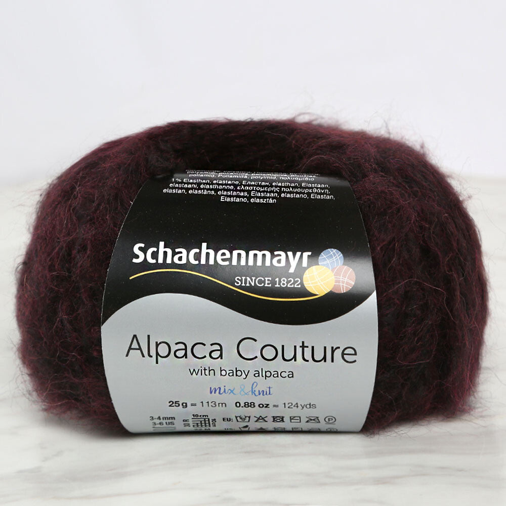 Schachenmayr Alpaca Couture Yarn, Burgundy - 00032