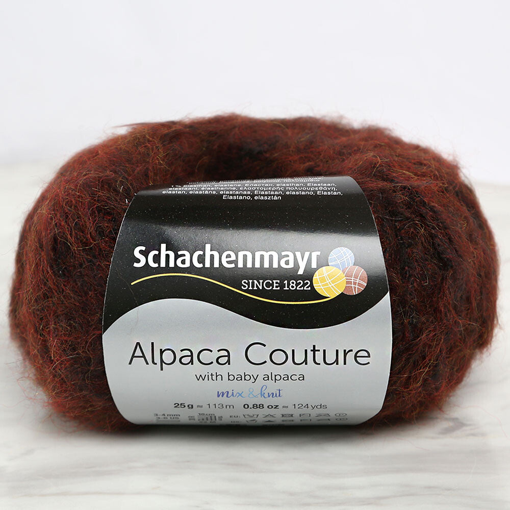 Schachenmayr Alpaca Couture Yarn, Brown - 00012
